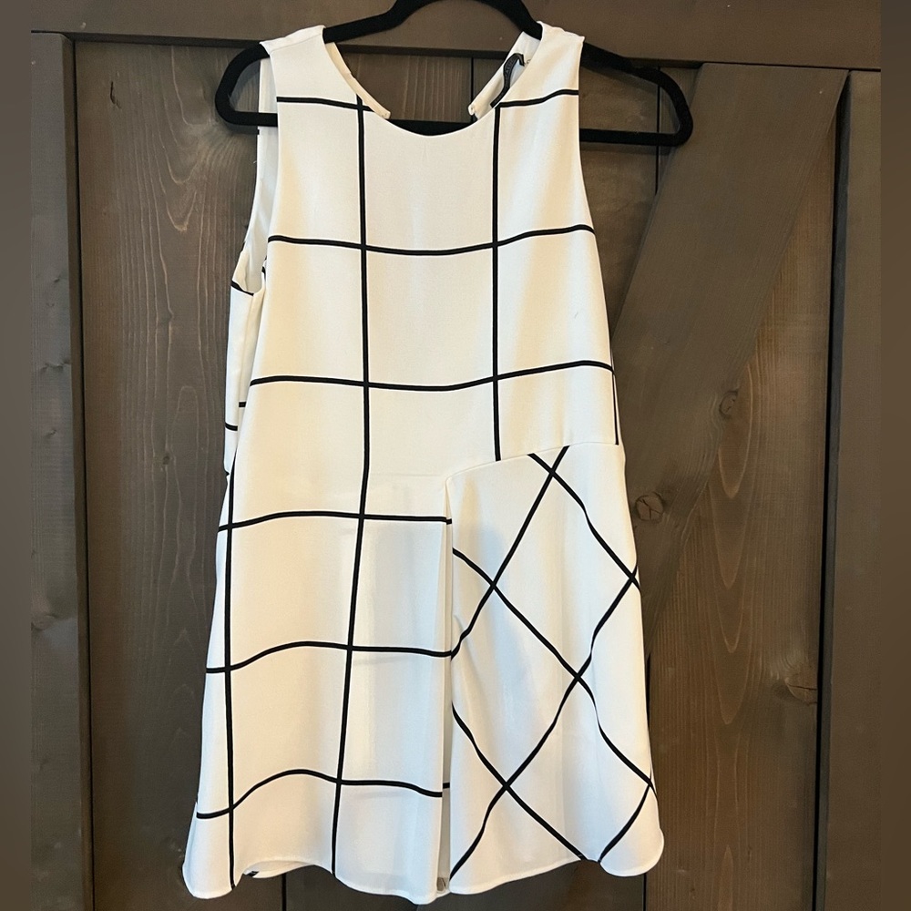 Zara check romper jumpsuit